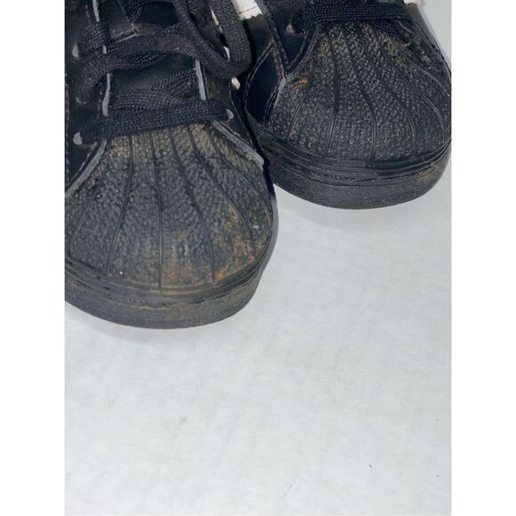 Adidas superstar Black White Size 11.5‎ K 789002 A41 - Picture 3 of 9